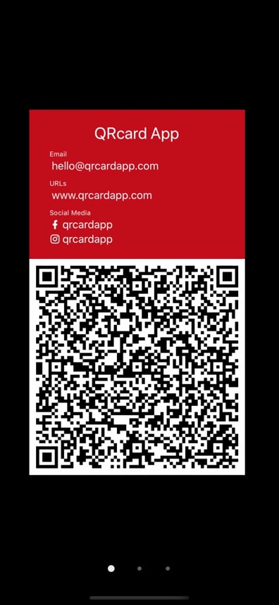 Multiple QRcard's | QRcard - digital business card